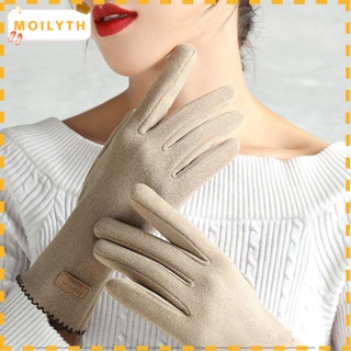 Moilyth ถุงมือ ผ้ากํามะหยี่ กันลม กันลื่น ให้ความอบอุ่น สไตล์เยอรมัน แฟชั่นสําหรับผู้หญิง