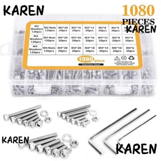 Karen สกรูซ็อกเก็ตหกเหลี่ยม สเตนเลส 304 M2 M3 M4 1080 ชิ้น|อุตสาหกรรม