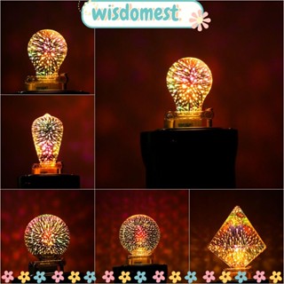 WISDOMEST หลอดไฟ 3D 3W บอลสกรูเชื่อมต่อ Edison สําหรับตกแต่งบ้าน