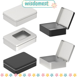 Wisdomest กล่องดีบุก ทรงสี่เหลี่ยมผืนผ้า สําหรับใส่เครื่องสําอาง เหรียญ