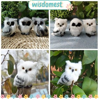 Wisdomest โมเดลนกฮูกจําลอง โฟมเหมือนจริง สีเทา และสีขาว สําหรับตกแต่งบ้าน ในร่ม และกลางแจ้ง