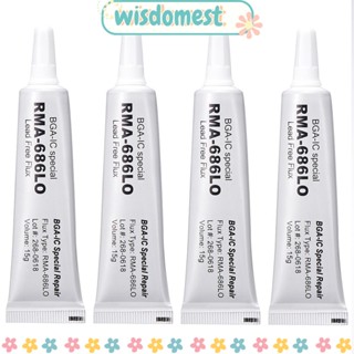 Wisdomest ครีมบัดกรีซ่อมแซม 15 กรัม RMA-686LO ไร้ตะกั่ว ฟลักซ์ BGA-IC