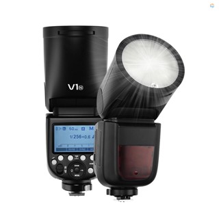 {Fsth} V1N Professional Camera Flash Speedlite Speedlight Round Head Wireless 2.4G Fresnel Zoom for  D5300 D750 D850 D7100 Z7Cameras Camcorder for Wedding Portrait Studio Phot