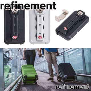 Refinement อุปกรณ์ล็อคกระเป๋าเดินทาง แบบใส่รหัสผ่าน รหัสผ่าน TSA 3 หลัก กันขโมย แบบพกพา