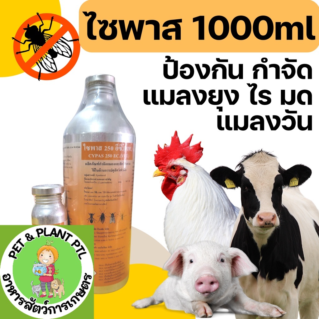[1 ลิตร] น้ำยาพ่นยุง ไซพาส 250 อีซี ยากำจัดยุง ยาพ่นควัน ยาพ่นหมอก