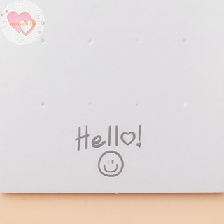 Siyuyan ป้ายแท็ก 12 รู ลาย Hello Smile แฮนด์เมด DIY สําหรับแขวนต่างหู เครื่องประดับ 50 ชิ้น