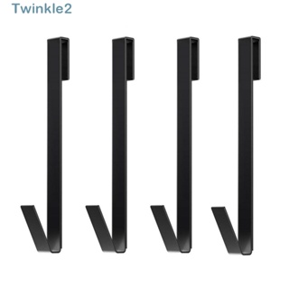 Twinkle ตะขอแขวนผ้าขนหนู สเตนเลส สีดําด้าน 10 นิ้ว สําหรับห้องน้ํา 4 ชิ้น