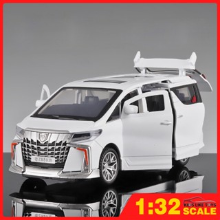 Klt โมเดลรถยนต์โลหะ สเกล 1:32 Toyota Alphard MPV ของเล่นสําหรับเด็กผู้ชาย