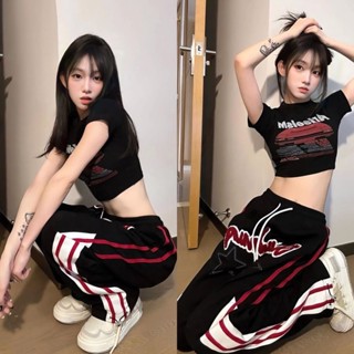 กางเกงกีฬาขายาว ปักลายตัวอักษร ดาว ทรงหลวม สไตล์อเมริกัน สตรีท เหมาะกับฤดูร้อน สําหรับผู้ชาย และผู้หญิง