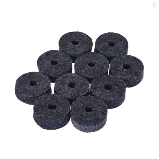 Medium Size Gray Felt Washer for Cymbal Stand - 10pcs Drum Set Cymbal Felts