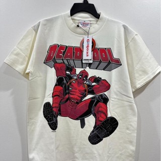 SO.BEST เสื้อยืด Dead Pool Rare Special Cotton ลิขสิทธิ์แท้มาร์เวล / ผ้าสีขาวเฟด สกรีนหน้า-หลัง