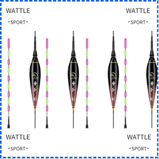 Wattle ทุ่นลอยน้ําอิเล็กทรอนิกส์ มีไฟ LED แจ้งเตือนปลากินเบ็ด