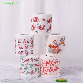 Monnygo ม้วนกระดาษทิชชู่ ลายซานตาคลอส สําหรับตกแต่งโต๊ะ ห้องน้ํา คริสต์มาส