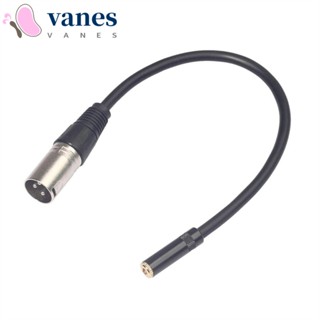 Vanes1 สายอะแดปเตอร์แจ็คสเตอริโอ XLR 3Pin ตัวผู้ 3.5 มม. ตัวเมีย 0.3 ม. ทนทาน