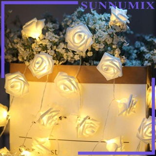 [Sunnimix] สายไฟ LED 20 ดวง รูปดอกกุหลาบ 9.84 ฟุต