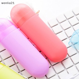 [wenlia21] กล่องใส่แปรงสีฟันยาสีฟัน แบบพกพา สําหรับห้องน้ํา กลางแจ้ง