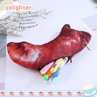Solighter กระเป๋าปากกา มีซิป เสมือนจริง รูปหมู ของขวัญ