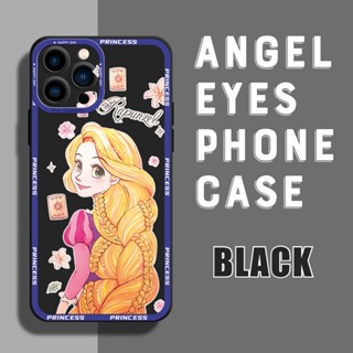 เคสโทรศัพท์มือถือ ยางนิ่ม กันกระแทก กันรอยเลนส์กล้อง ลายการ์ตูนเจ้าหญิงราพันเซล สําหรับ iPhone 12 13 Pro Max 12 Mini 13 Mini