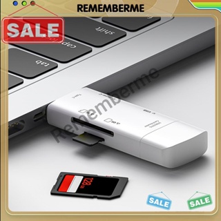 อะแดปเตอร์การ์ดรีดเดอร์ SD TF Type-C USB Micro 7 in 1 สําหรับแล็ปท็อป [rememberme.th]