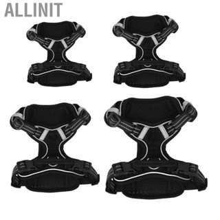 Allinit Dog Harness Adjustable Comfortable Reflective Strip Safety Mesh Vest for Medium Large Dogs