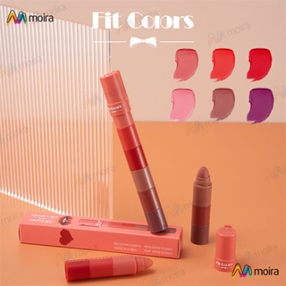 Fitcolors ลิปสติก ลิปกลอส เนื้อแมตต์กํามะหยี่ กันน้ํา ติดทนนาน 6 สี