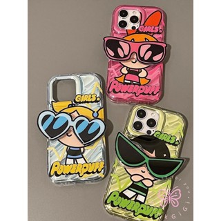 เคสโทรศัพท์มือถือ TPU แบบนิ่ม ลายการ์ตูนอนิเมะ Powerpuff Girls สําหรับ IPhone 15 14 Pro Max 13 Pro 12 11 X XS XR 7 8 Plus