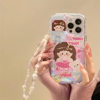 [พร้อมส่ง] เคสโทรศัพท์มือถือ พร้อมสายคล้องมือ สําหรับ Apple iPhone 15 14 13 12 11 PROMAX XS XR XSMAX SE2020 6 7 8PLUS MINI