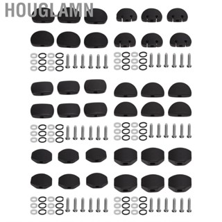 Houglamn 6Set Guitar Tuning Peg Buttons Ebony Metal Tuner Machine Head Button US