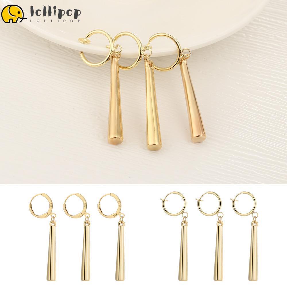 Lollipo1 ต่างหูสตั๊ด วันพีช เจาะหู สีทอง โซโล