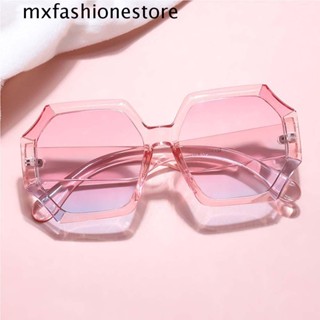 Mxfashione แว่นตากันแดดแฟชั่น กรอบแว่นขนาดใหญ่ ป้องกันรังสียูวี สะท้อนแสง UV400 สไตล์วินเทจ