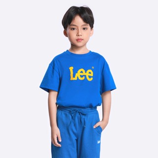 LEE KIDS เสื้อยืดแขนสั้นผู้ชาย / ผู้หญิง คอลเลคชั่น Iconic Logo ทรง REGULAR รุ่น LK F123UTSSN10 สีน้ำเงิน