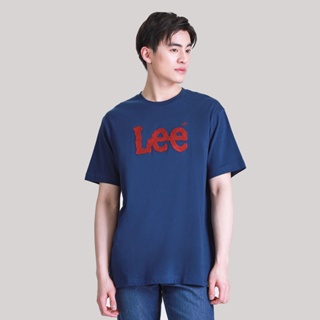 LEE เสื้อยืดแขนสั้นผู้ชาย คอลเลคชั่น Iconic Logo ทรง COMFORT รุ่น LE F123MTSSN16 สีน้ำเงิน