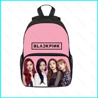 กระเป๋าเป้สะพายหลัง กันน้ํา ขนาดใหญ่ จุของได้เยอะ พิมพ์ลายการ์ตูน BLACKPINK LISA JISOO แฟชั่นสําหรับเด็กนักเรียน