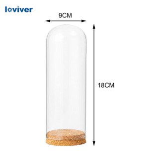 [Loviver] โหลแก้วใส ทรงโดม พร้อมฐานไม้ สําหรับตกแต่งปาร์ตี้ ออฟฟิศ