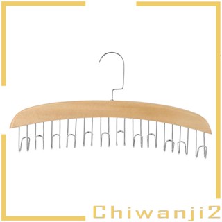 [Chiwanji2] ตะขอไม้แขวนเนคไท 12 ตะขอ สําหรับแขวนผ้าพันคอ เครื่องประดับผู้หญิง