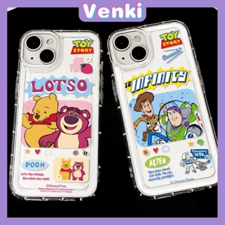 VENKI - เข้ากันได้สำหรับ เคสไอโฟน เคสไอโฟน11 เคส iphone 11 TPU ถุงลมนิรภัยเคสโทรศัพท์กันกระแทกป้องกันกล้องน่ารักการ์ตูนหมีคาวบอยเข้ากันได้กับ iPhone 15 14 13 PRO MAX iPhone 12 PRO MAX XR XS 7