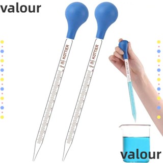Valour หลอดหยดแก้ว 10 มล. พร้อมหลอดยาง สําหรับห้องทดลองวิทยาศาสตร์