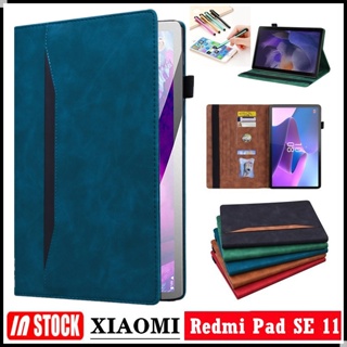 เคสหนัง กันกระแทก พร้อมช่องใส่ปากกา สําหรับ Xiaomi Redmi Pad SE 11 นิ้ว 2023