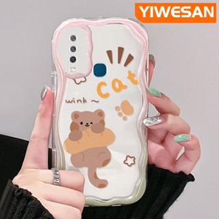 เคสโทรศัพท์มือถือ ซิลิกาเจลนิ่ม ใส กันกระแทก ลายแมวน่ารัก สําหรับ VIVO Y12 Y15 Y17 Y12i Y3 Y3s 2020