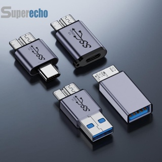 อะแดปเตอร์ USB TYPE-C เป็น Micro B HDD USB3.1 Gen2 10Gbps 7.5W Micro B เป็น USB C 3.1 สําหรับสายเคเบิลฮาร์ดไดรฟ์ภายนอก SSD HDD [superecho.th]