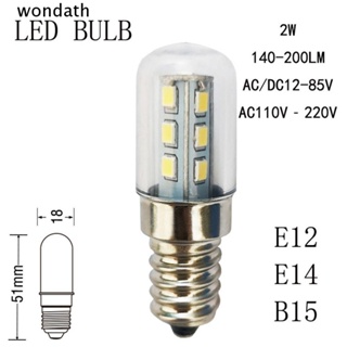 Wonda หลอดไฟ T18S สกรูขนาดเล็ก 2700K 5V 110V 220V E12 E14 สําหรับบ้าน