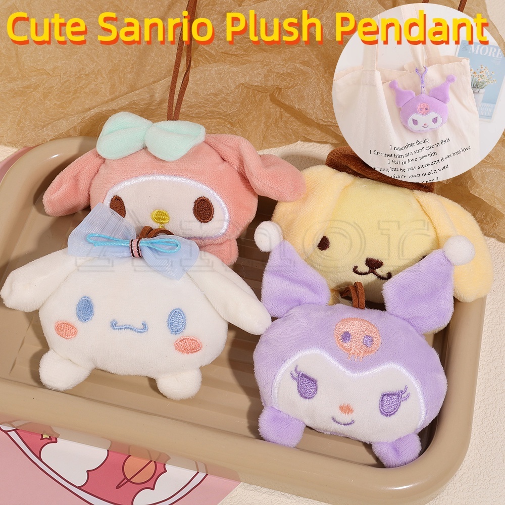 พวงกุญแจ จี้ตุ๊กตาการ์ตูน My Melody Kuromi Cinnamoroll Sanrio Name ป้องกันการสูญหาย สําหรับห้อยกระเป๋า