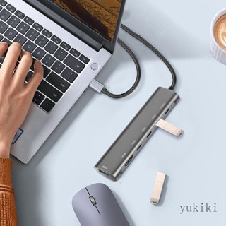 Kiki ฮับ Type C หลายพอร์ต พร้อม 4K USB 3 0 Type C PD สําหรับแล็ปท็อป เดสก์ท็อป