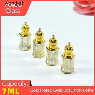 Wonda ขวดเปล่า แบบพกพา 7 มล. สีทอง 2 ชิ้น