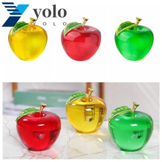 Yolo ผลไม้เคลือบสี แก้วคริสตัล อเนกประสงค์ ไม่จางหาย สีแดง สีเขียว สีเหลือง สําหรับตั้งโต๊ะ