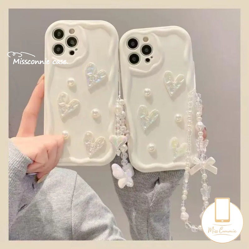 SAMSUNG สําหรับsamsung A14 A05s A05 A12 A06 A16 A24 A53 A10s A04 A23 A20 A50 A03s A20s A34 A13 A54 A04s A33 A51 A21s A32 A02 A11s Love A02 A32 A21sสร้อยข้อมือมุกกรณี