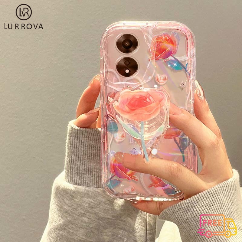 เคสโทรศัพท์มือถือ ซิลิโคน ลายดอกกุหลาบ สีชมพู สําหรับ VIVO V30 V29 V29 Lite V27 5G V27 Pro V27E V25 V25E V23 V23E V15 V20 Pro