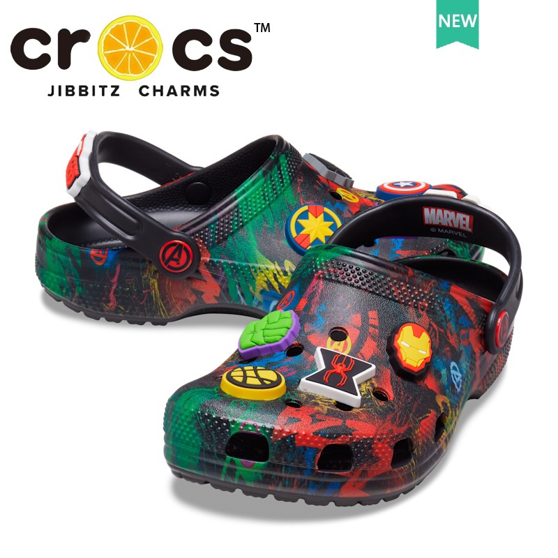รองเท้า crocs เด็ก crocs CLASSIC MARVEL AVENGERS CLOG  รองเท้าแตะกันลื่น รองเท้าไปทะเล