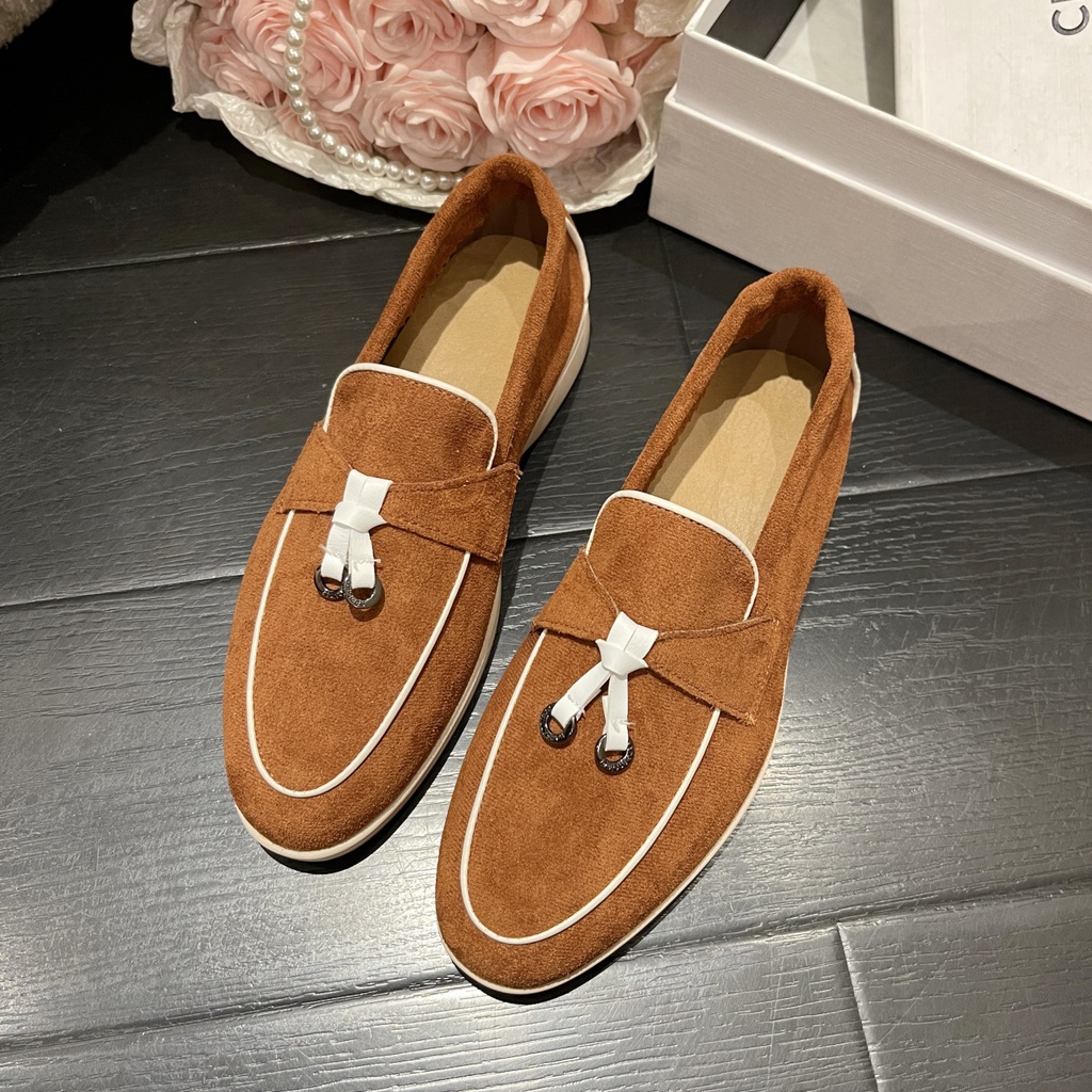 Hwshoes รองเท้าส้นแบน ระบายอากาศ สไตล์วินเทจ ใส่สบาย