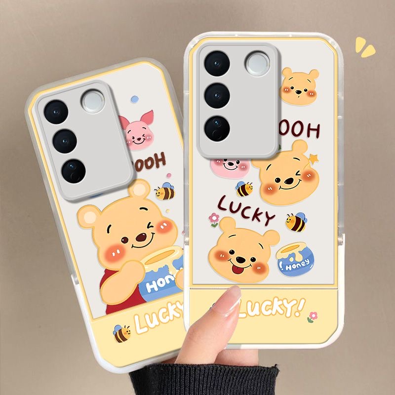 เคส Vivo V30 V29 5G เคส Vivo V27 V27 Pro 5G เคส เคสโทรศัพท์มือถือแบบนิ่ม กันกระแทก พร้อมที่ตั้งวาง ล